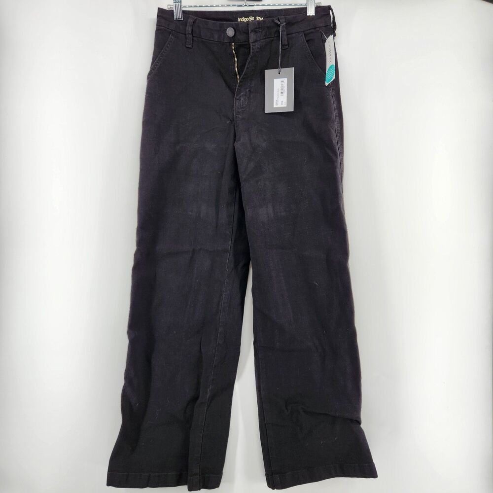 Indigo Six Women's Size‎ 4 Black Palazzo Jean NWT